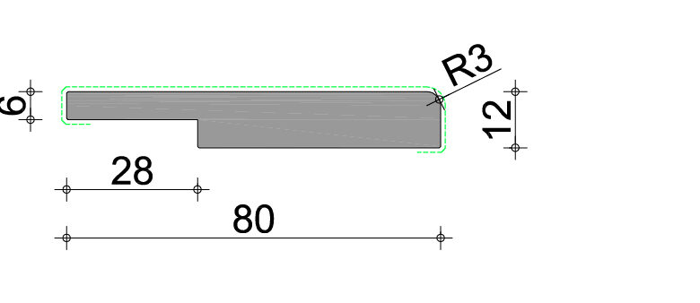 Ankerlat 12 x 80 mm