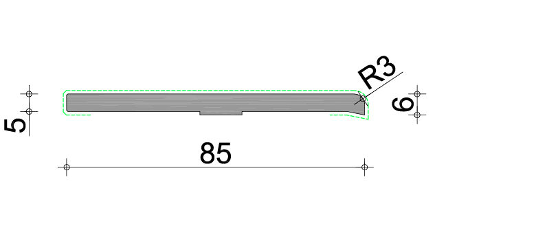 Plint 6 x 85 mm