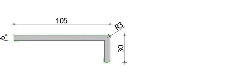 Hoek 30 x 105 mm