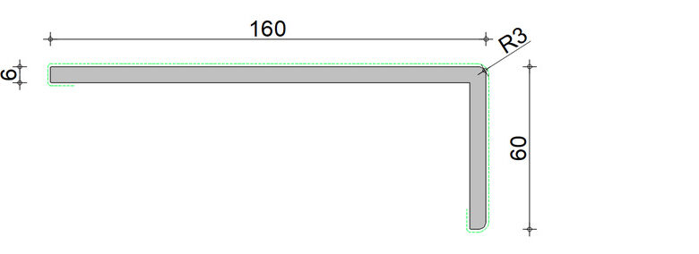 Hoek 60x160 mm