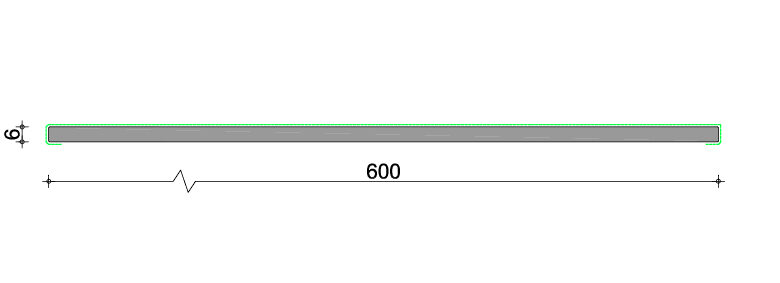 Plaat 6 x 600 mm