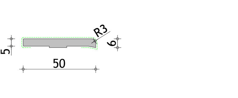 Plint 6 x 50 mm